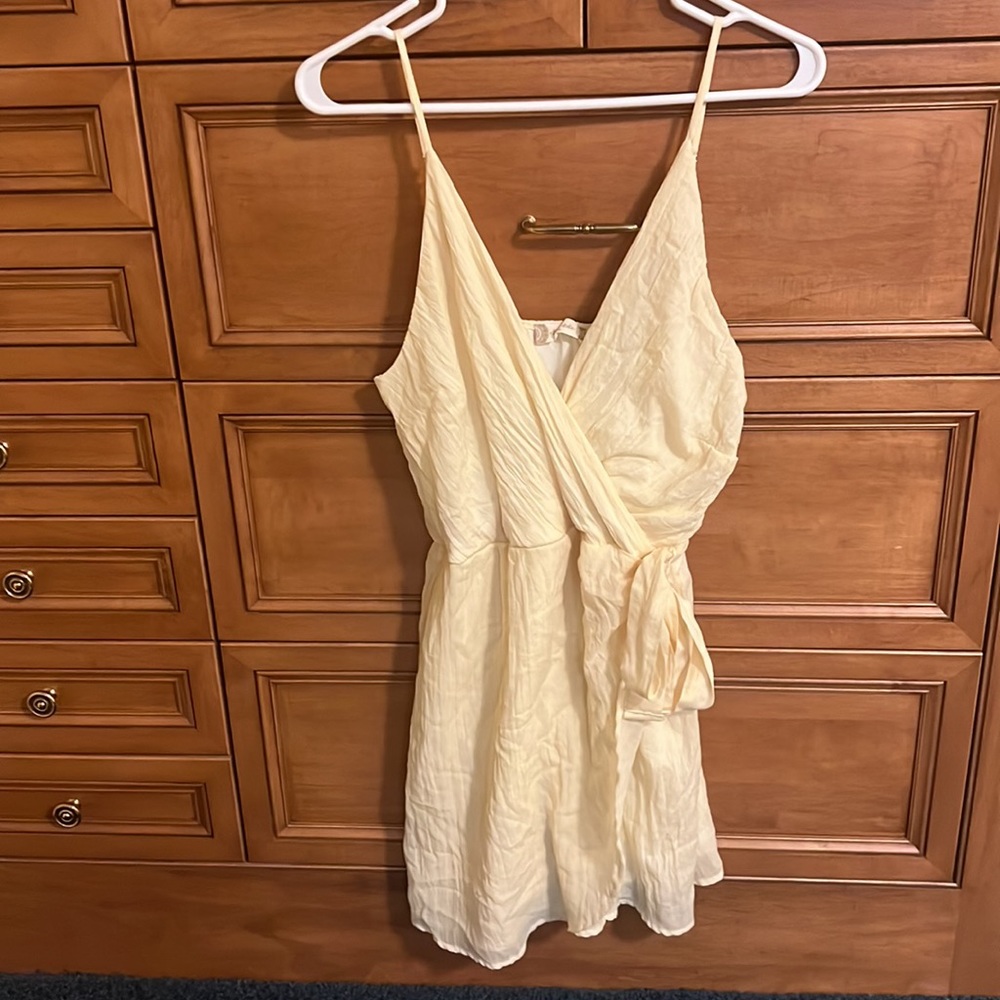 Yellow altar’d state wrap dress
